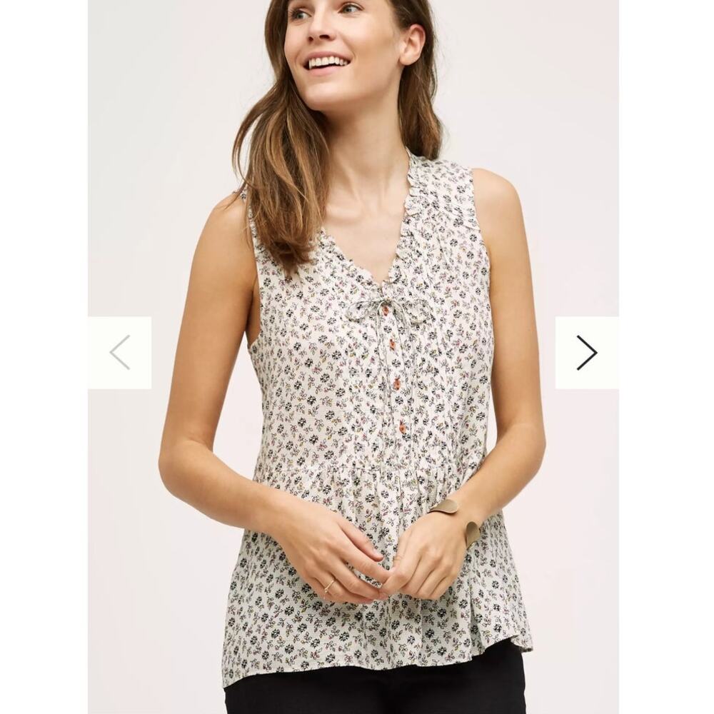 Anthropologie Holding Horses Faye Tank Top Flowy Floral - Size‎ Women's 8 Medium